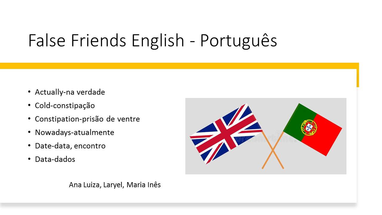 False Friends in English and Portuguese