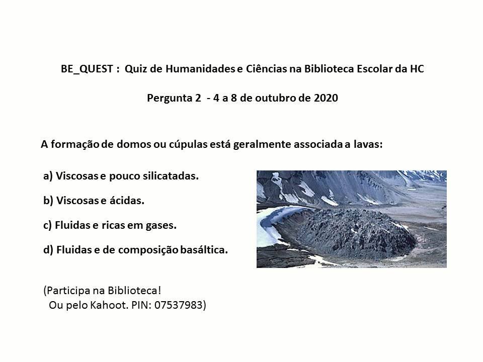 BE-QUEST – QUIZ DE HUMANIDADES E CIÊNCIAS NA BIBLIOTECA ESCOLAR