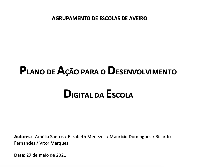 Plano de Ação para o Desenvolvimento Digital da Escola (PADDE)