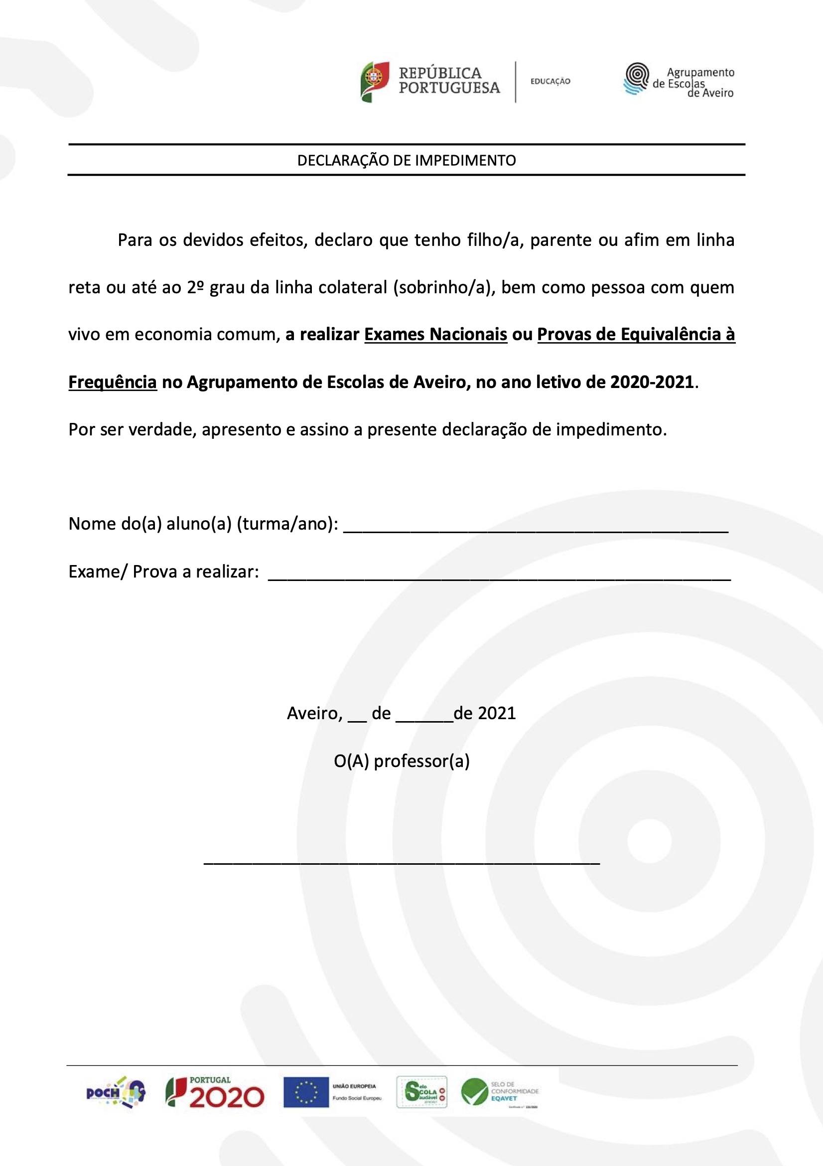 DECLARAÇÃO DE IMPEDIMENTO