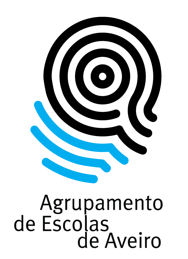 Logotipo do Agrupamento de Escolas de Aveiro – vertical e a cores